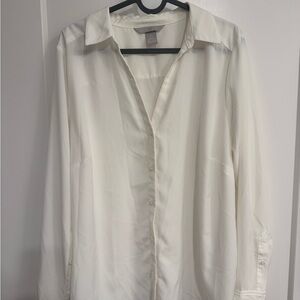 H&M Elegant Cream Dress Shirt
